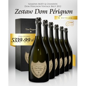 Zestaw Szampan Moet & Chandon Dom Pérignon Vintage Brut 2012 - 6 butelek